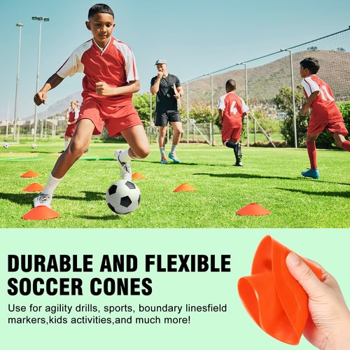 SMTPDT Agility Hurdles Training Equipment - 10 Speed Hurdles and 10 Soccer Cones with Carrying Bag for Soccer, Football, and Track Drills, Ideal for Athletes Speed and Agility Training