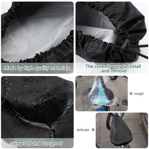 Xonhyicn Bicycle Seat Cushion Waterproof Cover Dustproof Rainstorm Sunburn Washable for Women Men City/Mountain Assured Riding