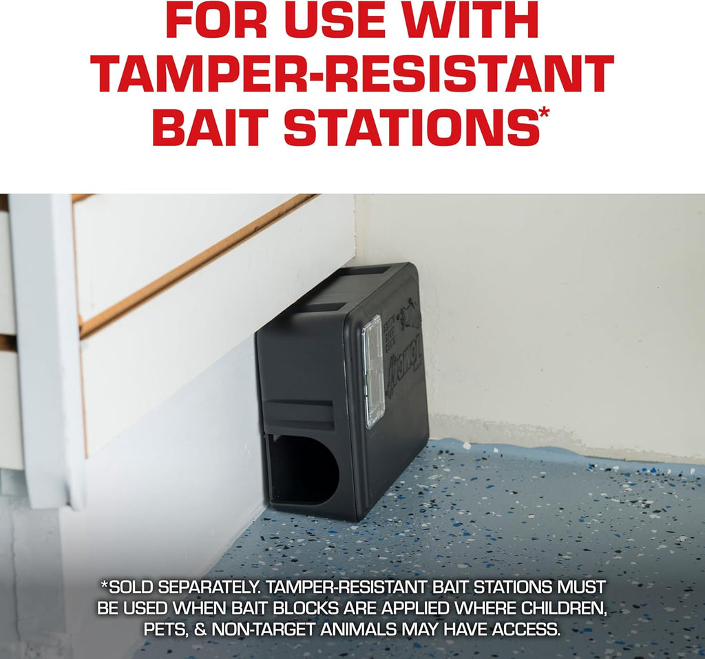 Tomcat Bromethalin Bait Chunx - Effective Rat and Mouse Control Blocks | 4 lbs for Agricultural Use