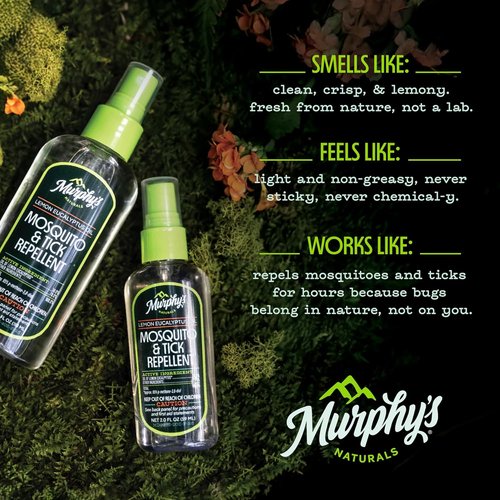 Murphy's Naturals Mosquito & Tick Repellent Spray - Oil of Lemon Eucalyptus, 2 Oz Pump | 3-Pack