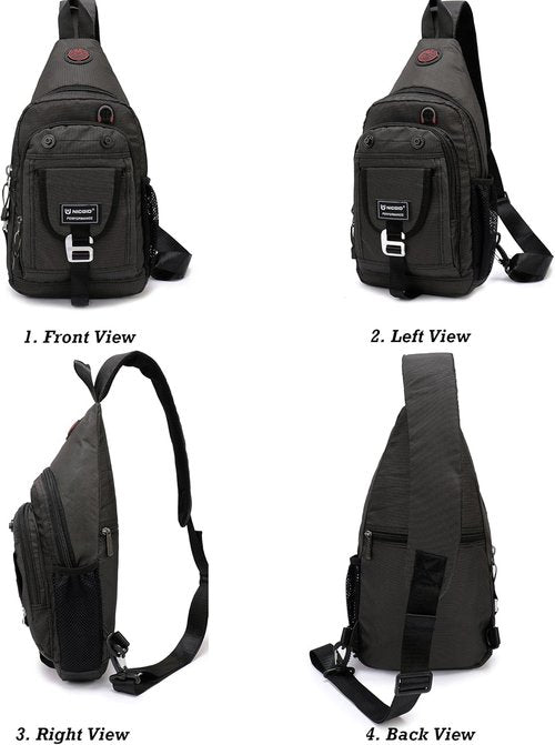 NICGID Sling Bag - Versatile Crossbody Backpack for Tablets & Laptops | Ideal for Outdoor Hiking