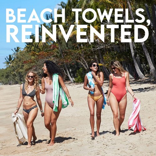 Dock & Bay Beach Towel - Quick Dry & Sand Free | Extra Large Cabana Kamari Charcoal (200x90cm)