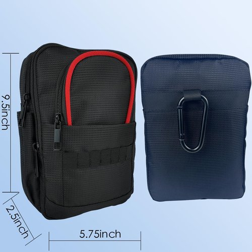 Golf Valuables Pouch & Golf Ball Carrier Bag with 3 Zipper Pockets, Holds 20–25 Balls for Tees & Accessories (Men & Women)