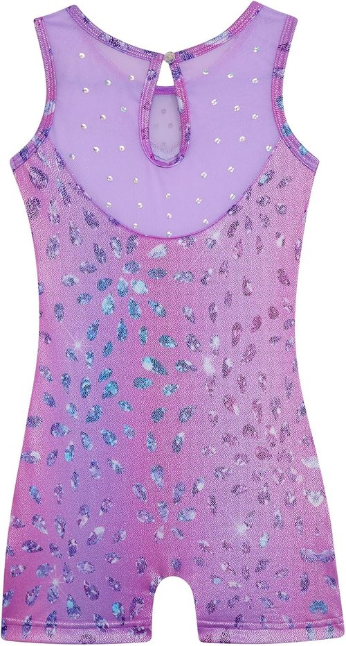 HOZIY Gymnastics Leotards for Girls - Sparkle Unicorn & Leopard Biketard Outfits | Toddler & Kids Sizes