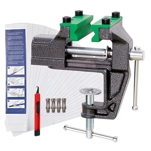 LH90H Golf Club Regripping Kit, DIY Home Grip Replacement Tool Set with Non-Scratch Vise Clamp, Pre-Cut Tape & Safety Hook Blade, Universal for Irons/Woods/Putters for Beginners & Pro Golfers