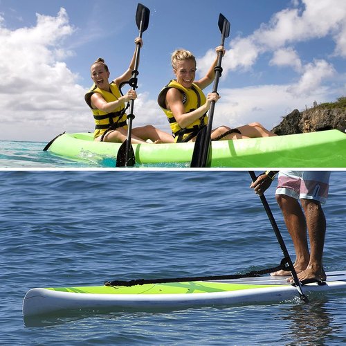 Kayaking Paddle Leash - Stretchable Coiled Tether for Kayak & Fishing Rod | Extends to 59 Inches (Black)