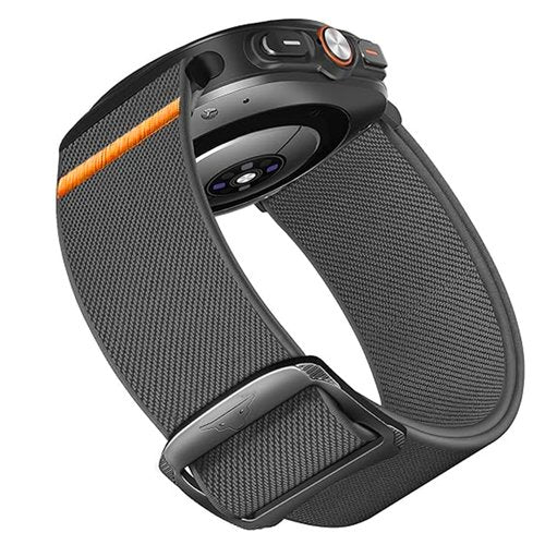 Lamshaw Compatible for Kimeag Smart Watch Bands, 22mm Quick Release Stretchy Solo Loop Adjustable Nylon Replacement Straps Compatible for Kimeag S67, P95, H31 Smart Watch (Gray, 22mm size band)