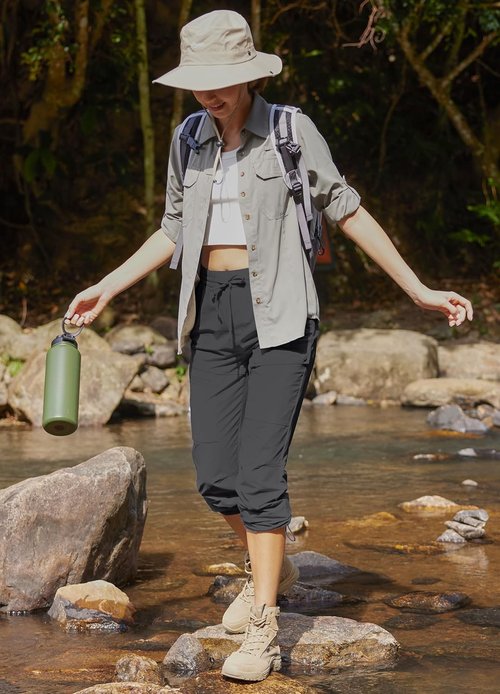 Libin Women's Hiking Pants - Lightweight Quick-Dry Water-Resistant Cargo Design | 5 Pocket Outdoor Travel