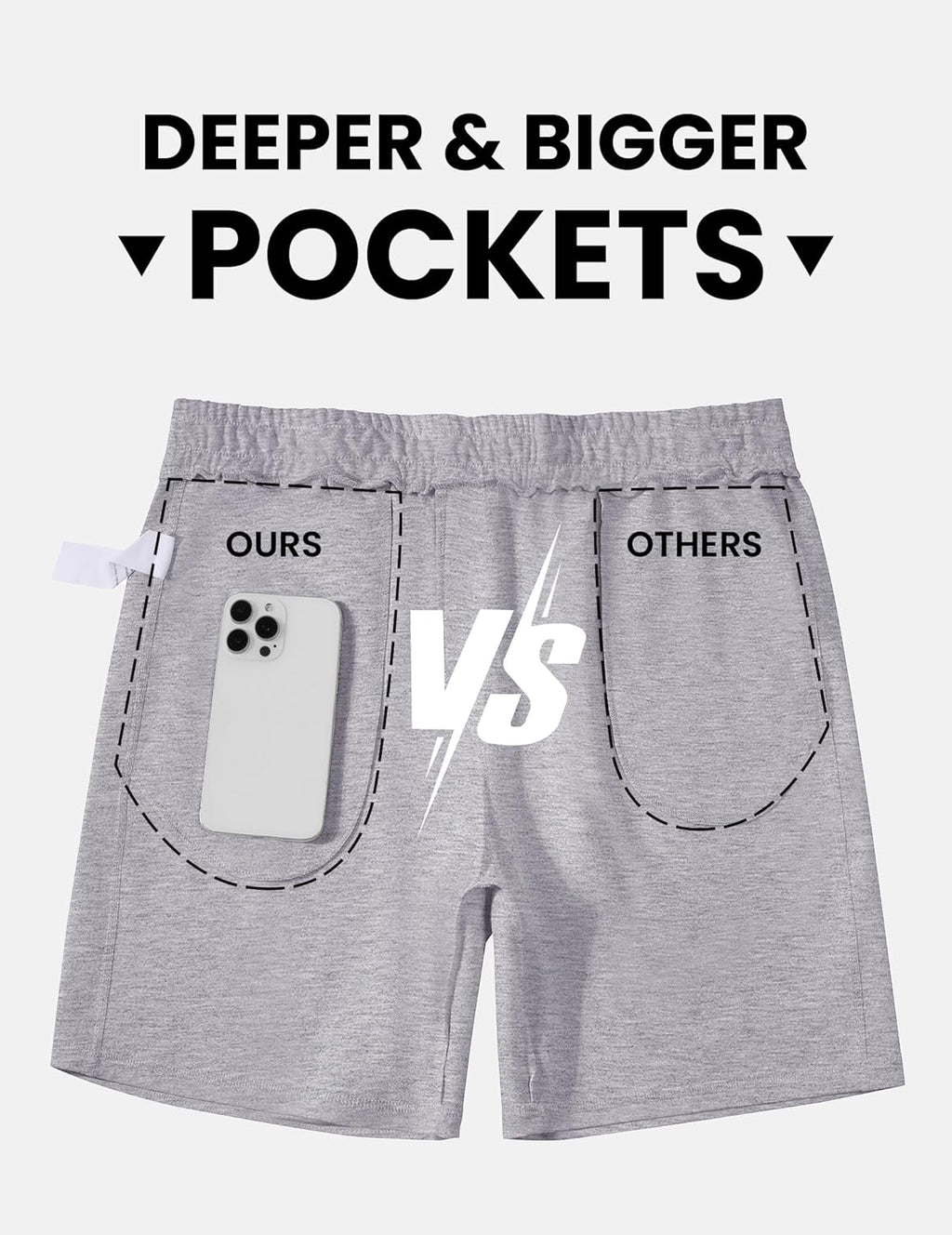 **PINSPARK Men's Casual Sweat Shorts - Lightweight Cotton Athletic Lounge Shorts with Drawstring | 7" Length**
