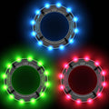 TOSY Flying Ring Bundle - 3 Colors (Blue, Green, Red) - Super Bright 12 LEDs for Ultimate Fun