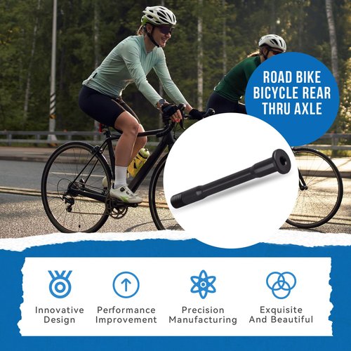 SeDeplacer Bicycle Wheel Rear Thru Axle,Road Bike Bicycle Rear Thru Axle-L162mm/142mm*ID 12*M12*1.5mm 32g(for Rear Thru Axle)
