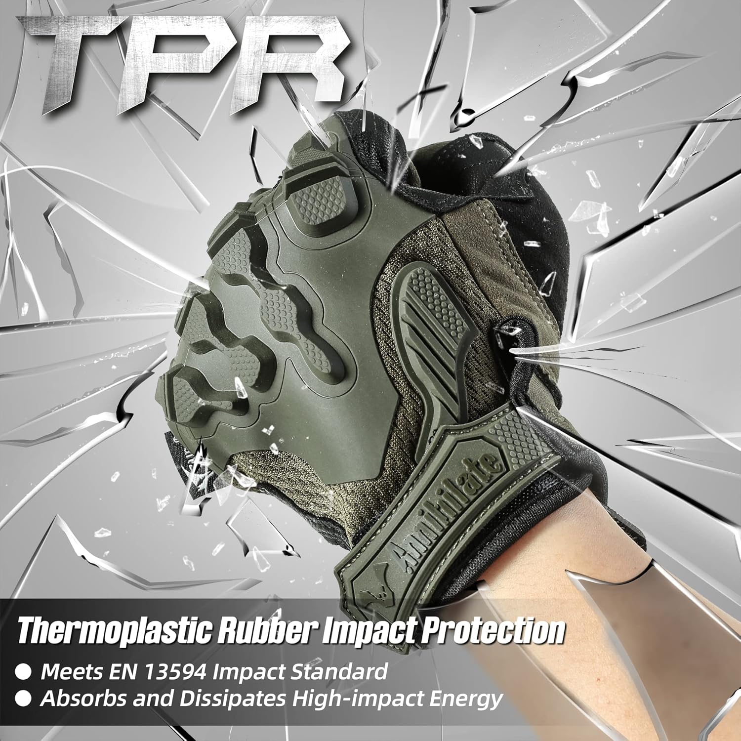 ZUNE LOTOO Tactical Touchscreen Gloves - Kevlar-Lined & TPR Impact Protection | Black/Red/Green/Tan