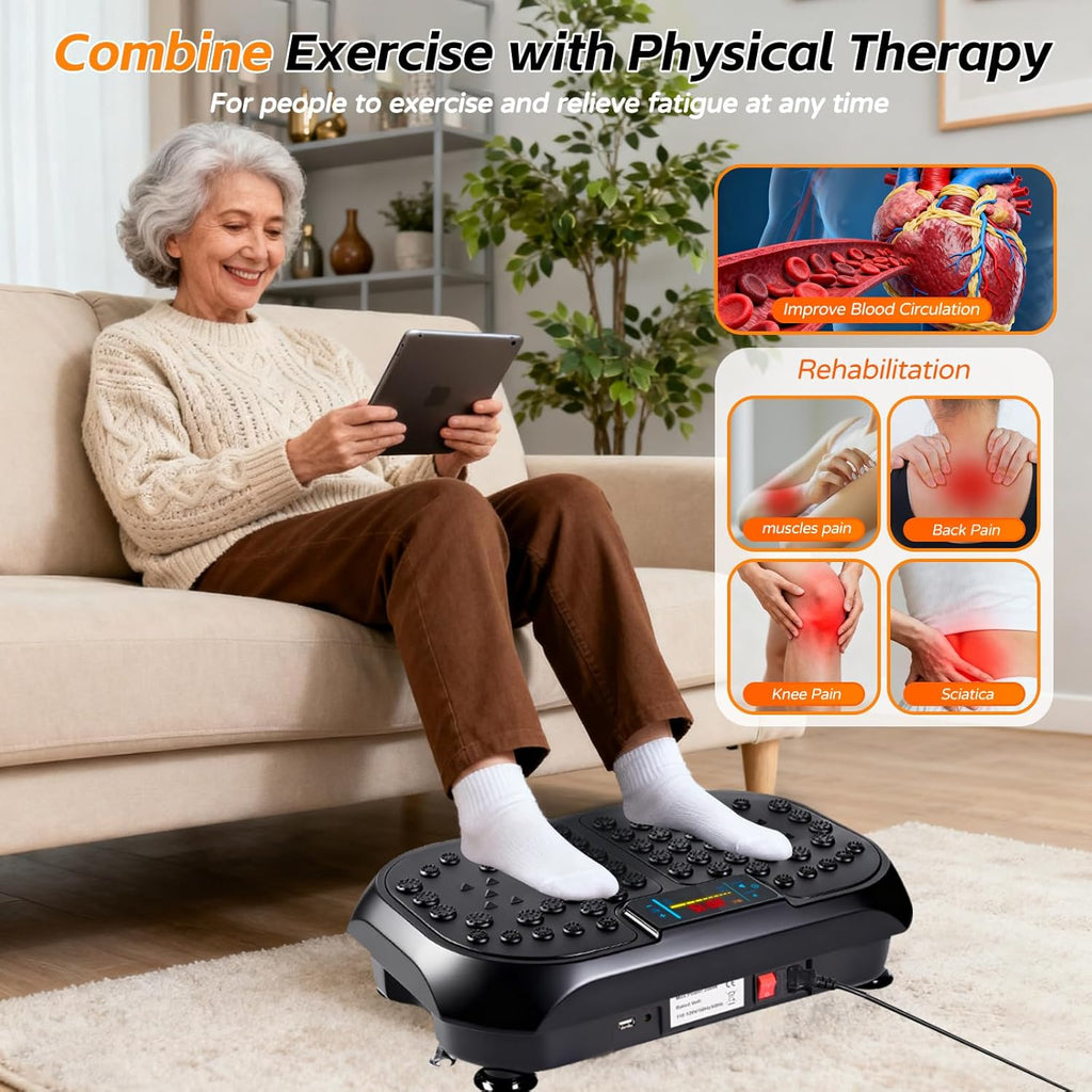 Skiennix Vibration Plate - Full Body Fitness Machine for Lymphatic Drainage | Home Gym Equipment