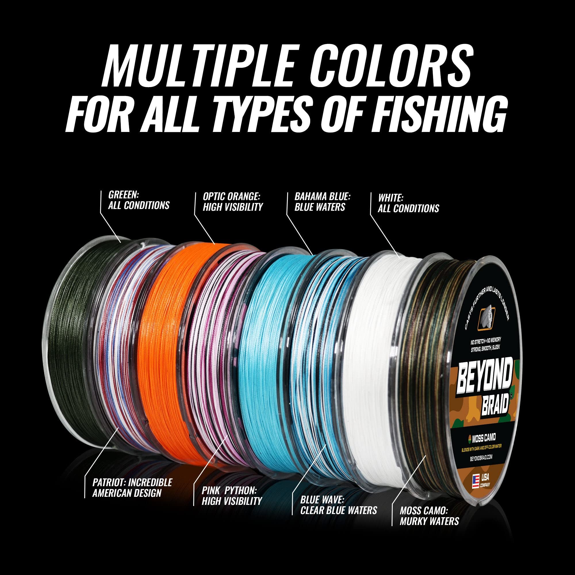 Beyond Braid Optic Orange 8X 300 Yards 15LB