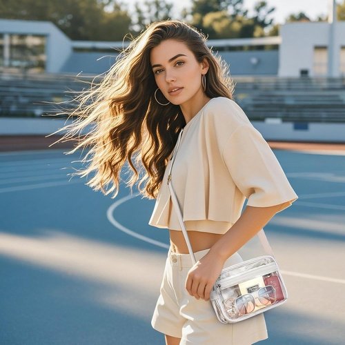 MAY TREE Clear Stadium Bag - Small Transparent Purse for Concerts, Sports & Festivals