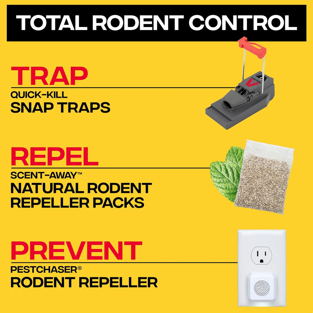 Victor M123SSR Quick-Kill Mouse Trap - 6 Reusable Traps for Effortless Rodent Control