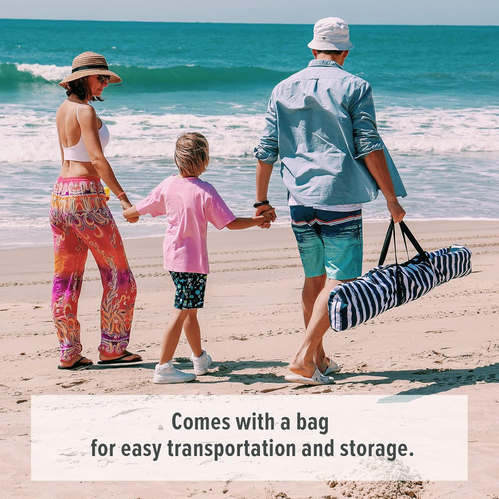 Qipi Beach Cabana - Portable 6' x 6' Waterproof Canopy with UPF 50+ UV Protection | Easy Setup Shade for Family & Friends