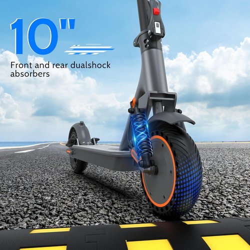 MAXSHOT Electric Scooter for Adults - High-Speed 350W Motor | 19-22 MPH, 21-28 Miles Range, Dual Suspension