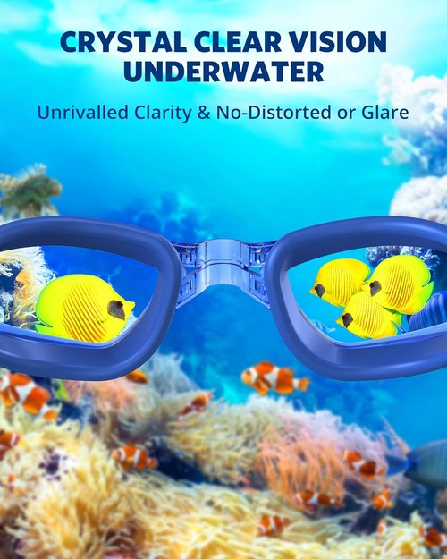 Aegend Swim Goggles - No Leak Design for Full Protection | Unisex Adult & Youth Sizes