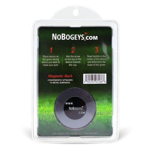 NoBogeys Green Reader – Golf Putting Alignment Tool & Magnetic Ball Marker – Pocket Training Aid for Reading Break & Slope - Premium Metal Design