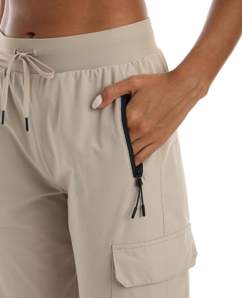 Rrosseyz Womens Cargo Pants with Pockets-Lightweight Quick Dry Water Resistant Hiking Pants for Travel Casual Athletic and Outdoor(Apricot Yellow,M)