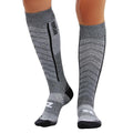 Zensah Featherweight Compression Socks for Women & Men Heather Grey - Medium