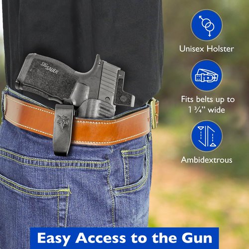 DeSantis Slim Tuk IWB Holster - Holster for Sig P365, Conceal Carry, Kydex IWB, Compatible with the SIG SAUER P365, P365 SAS, and P365 W/ RED DOT - Black, Ambidextrous