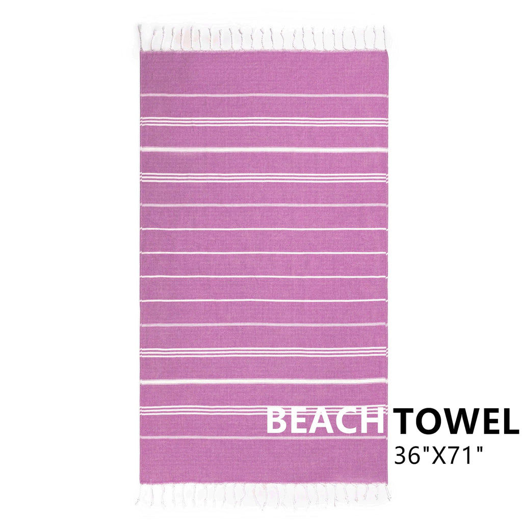 Aegero Turkish Beach Towel, 36"x71" Quick Dry Sand Free Oversized Bath Pool Swim Towel, Lightweight Travel Turkish Towels Vacation Essentials, Rose red