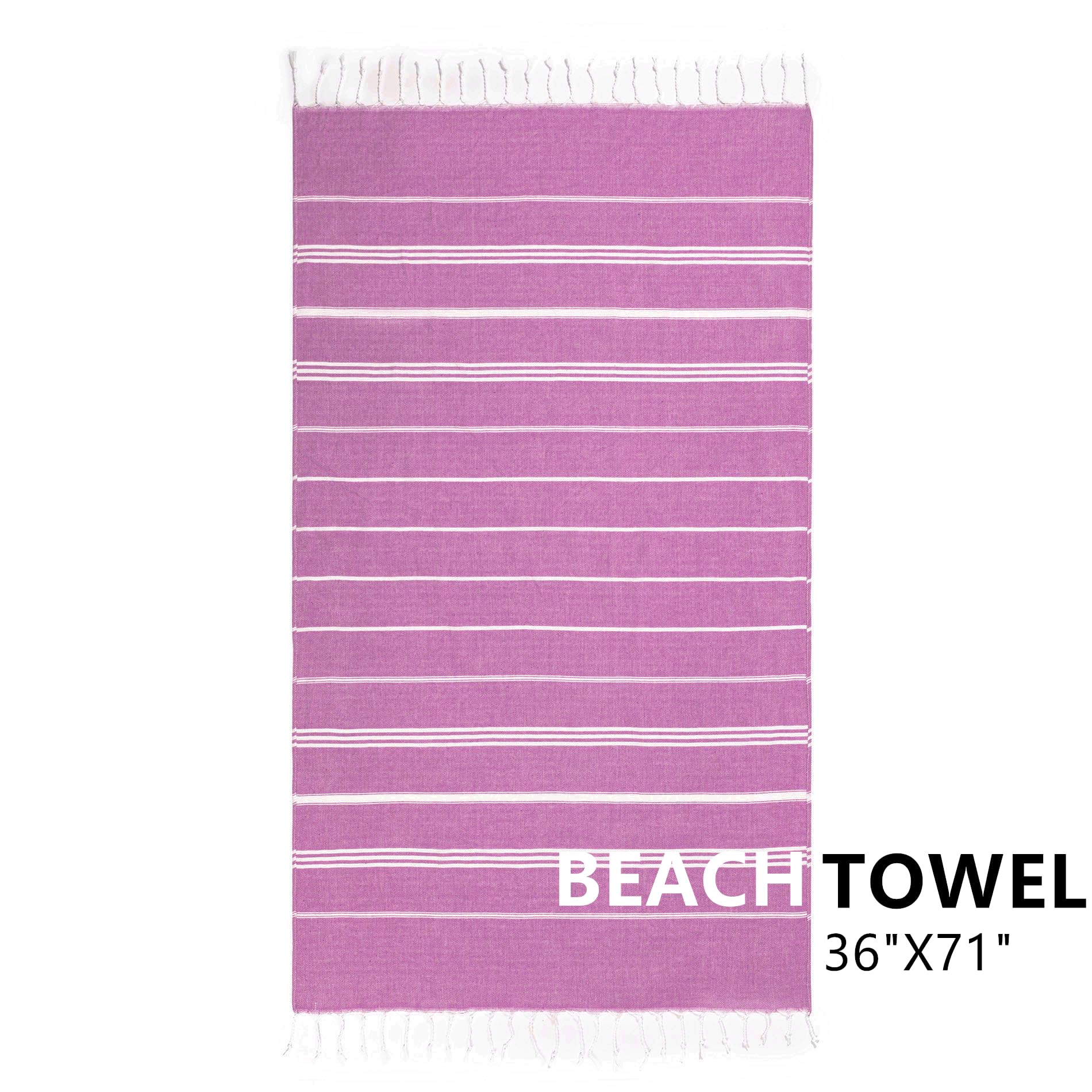 Aegero Turkish Beach Towel, 36"x71" Quick Dry Sand Free Oversized Bath Pool Swim Towel, Lightweight Travel Turkish Towels Vacation Essentials, Rose red