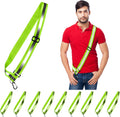 Safety Reflective Sash - Adjustable Night Visibility Belt for Men, Women & Kids | 10 Pack
