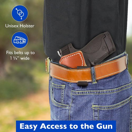 DeSantis Sof-Tuck IWB Holster- Compatible with GLOCK 26, 27, 33, S/A XDS 3.3""- Walther PPS, PPS M2, PK380 - S&W M&P CPT 9/40, CZ 2075 RAMI - Taurus PT111, PT140 G2 Mil, G2S, G2C- Right Hand Draw, Tan