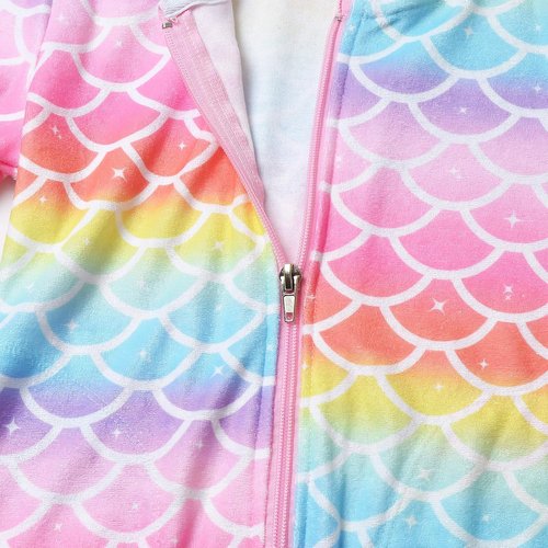 CHILDRENSTAR Girls Swim Cover-Up - Hooded Terry Zip-Up Beach Robe for Comfort & Style