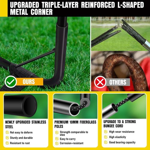 Agility Ladder Training Set by [Brand Name] - 20ft Speed Ladder with Cones, Hurdles & Jump Rope | Includes 2 Pop Up Soccer Goals & Ball for Backyard Sports