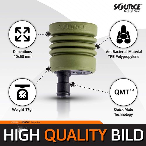 Source Tactical Universal Tube Adapter for Refilling your Hydration System on the Move (Olive)
