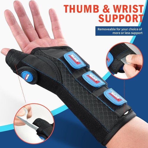 FEATOL Wrist Brace with Thumb Spica Splint - Pain Relief for De Quervain's, Carpal Tunnel, Arthritis | Large/Extra Large