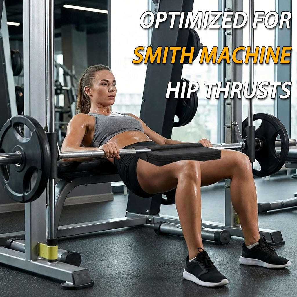 Skiennix Square Hip Thrust Pad - Extra Thick Firm Barbell Pad for Glute Bridges | Non-Slip Heavy Duty Support for Home Gym