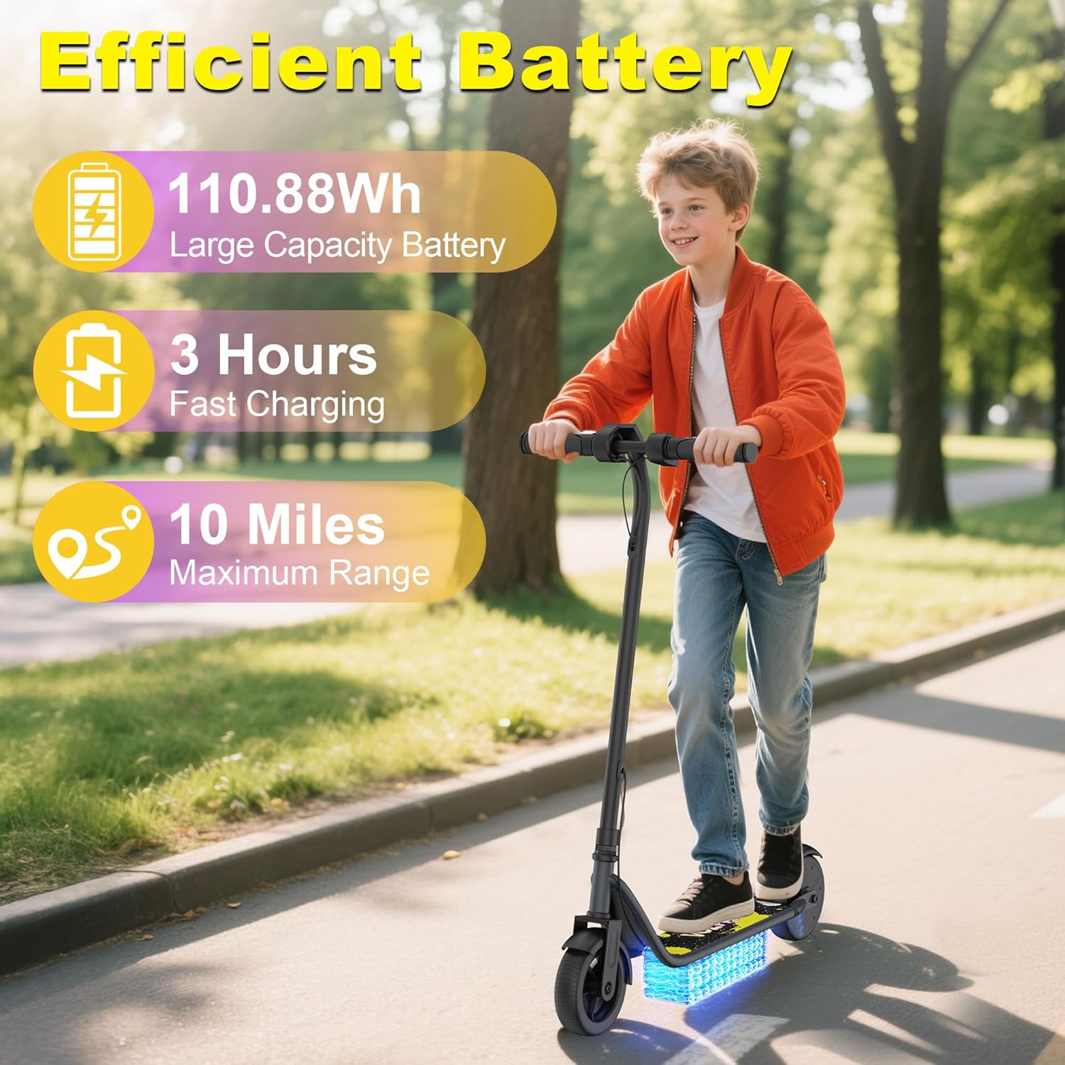 VOLPAM Electric Scooter - Dual Suspension, 19/22 MPH, 500W/800W Motor, Long Range Up to 60 Miles