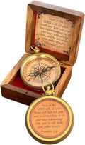 Trust in The Lord Compass - Engraved Proverbs 3:5-6 Quote | Unique Baptism Gift for Men