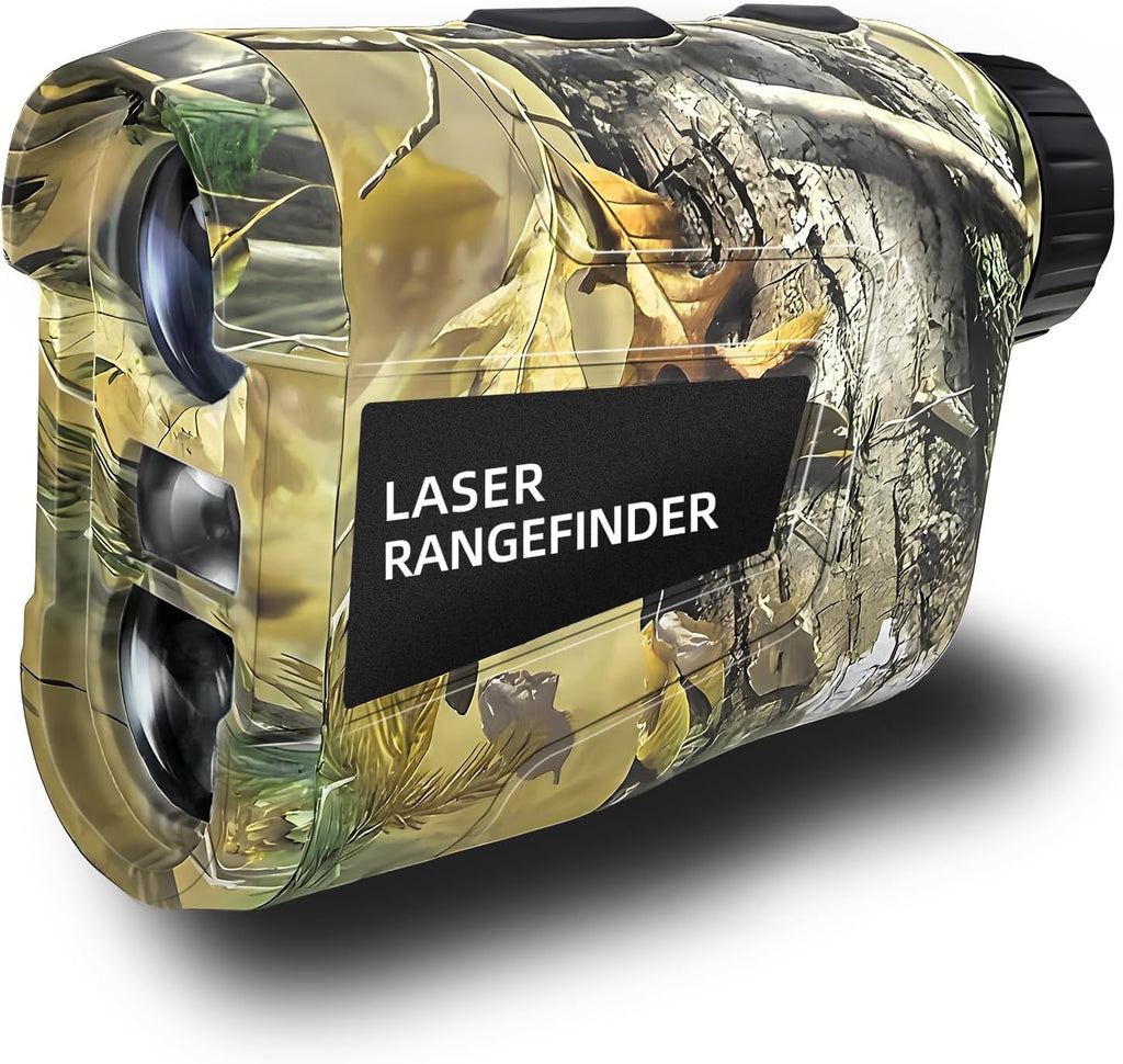 Skiennix Laser Rangefinder - 1000 Yards, Rechargeable with Slope/Angle/Speed/Scan | 6X Magnification, Camo Waterproof for Golf & Archery