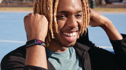 Fitbit Charge 5 & 6 Woven Band,Prism Pride,Large