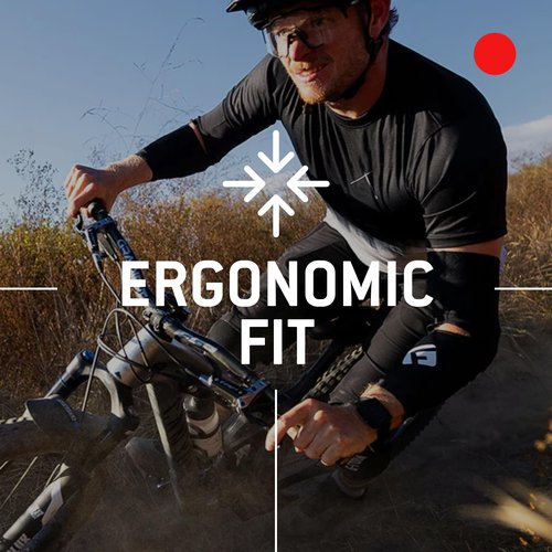 G-Form Terra MTB Elbow Guards - Black, Flexible Protective Pads for Cycling & Athletes - Adult Large