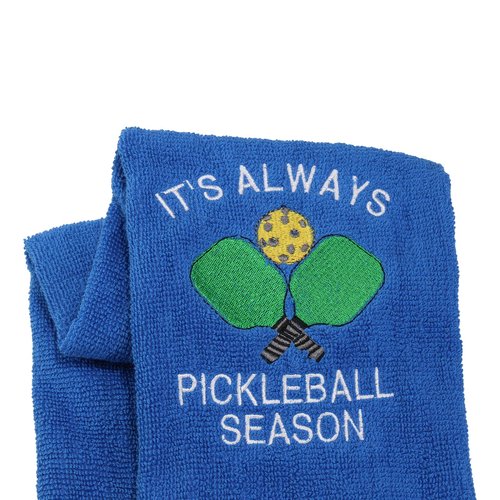 LEVLO Pickleball Sports Lovers Gift It's Always Pickleball Season Towels Christmas Graduation Gifts Birthday Gifts (Pickleball Season)