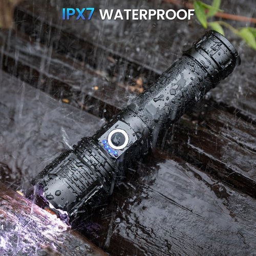MILAOSHU 4 Pack Flashlight Rechargeable 99,000 High Lumens, Super Bright Rechargeable Flashlights for Home, Powerful LED Flash Light with 5 Light Modes, IPX7 Waterproof for Outdoor, Camping