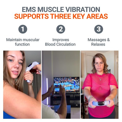 LOOKEE VibHeal Arm Exerciser | Flabby Arms Workout, Hand & Wrist Massager | Portable Arm Toning & Recovery Device with 15 Intensity Levels, Travel-Friendly Fitness for Men & Women
