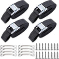 **Battery Tie Down Strap by [Brand Name] - Heavy Duty Hold-Down with Stainless Steel Cam Buckle & Deck Loop Mounts**