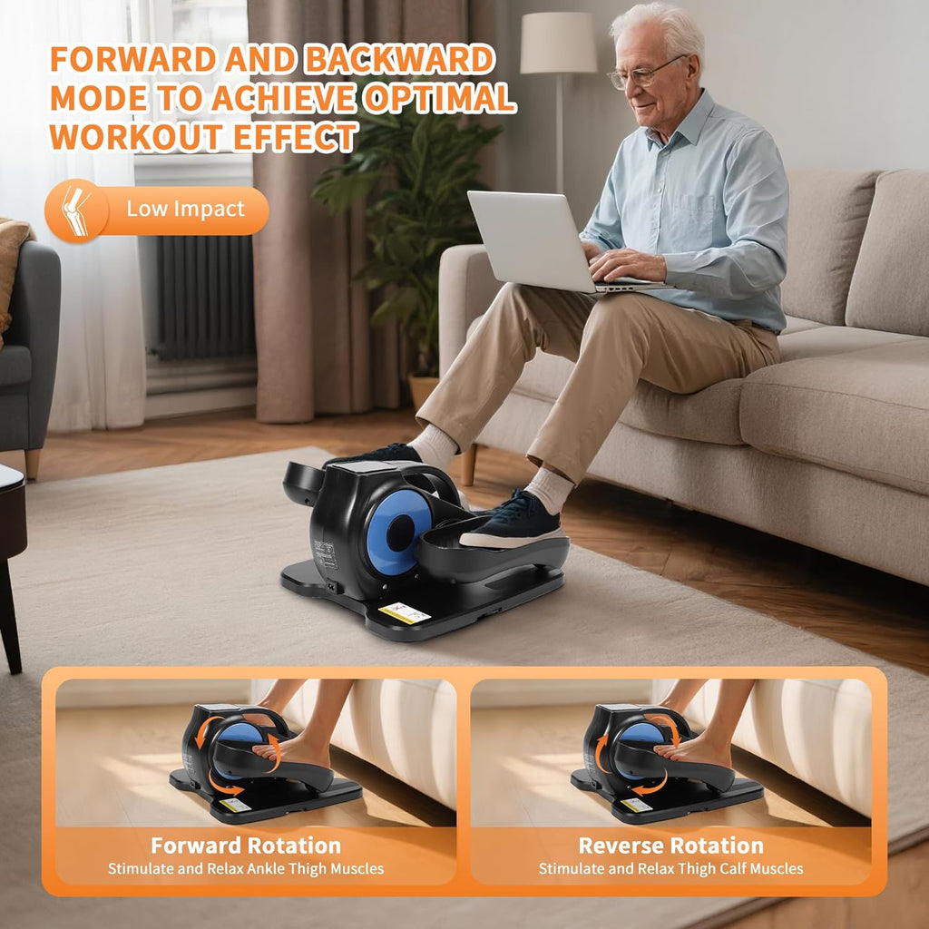 Under Desk Elliptical Machine by [Brand Name] - Portable Leg Exerciser with 12 Speeds & Modes | Ideal for Seniors