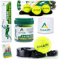 Ahari Unlimited Premium Tennis Trainer Set, Pro Rebounder with Metal Base in a Carrying Cylinder, 3 Replacement Rebound Balls, & Wristband, Portable Tennis Practice Equipment for Solo Training