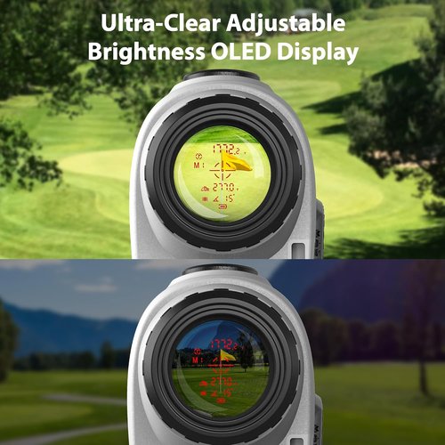 Gogogo Sport Vpro Gen 2 Golf Laser Rangefinder - Ultra-Clear Optics, 1200Y Range, Dual Power | Flaglock & Slope Features