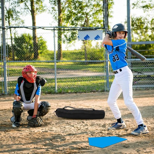 Hiboom Baseball & Softball Base Set - 5 Pcs with Portable Carrying Bag for Backyard Practice