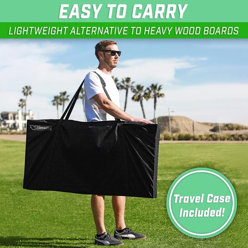 GoSports Portable Cornhole Sets - 8 Styles Available | Choose 4x2 ft or 3x2 ft with 8 Bean Bags & Travel Case